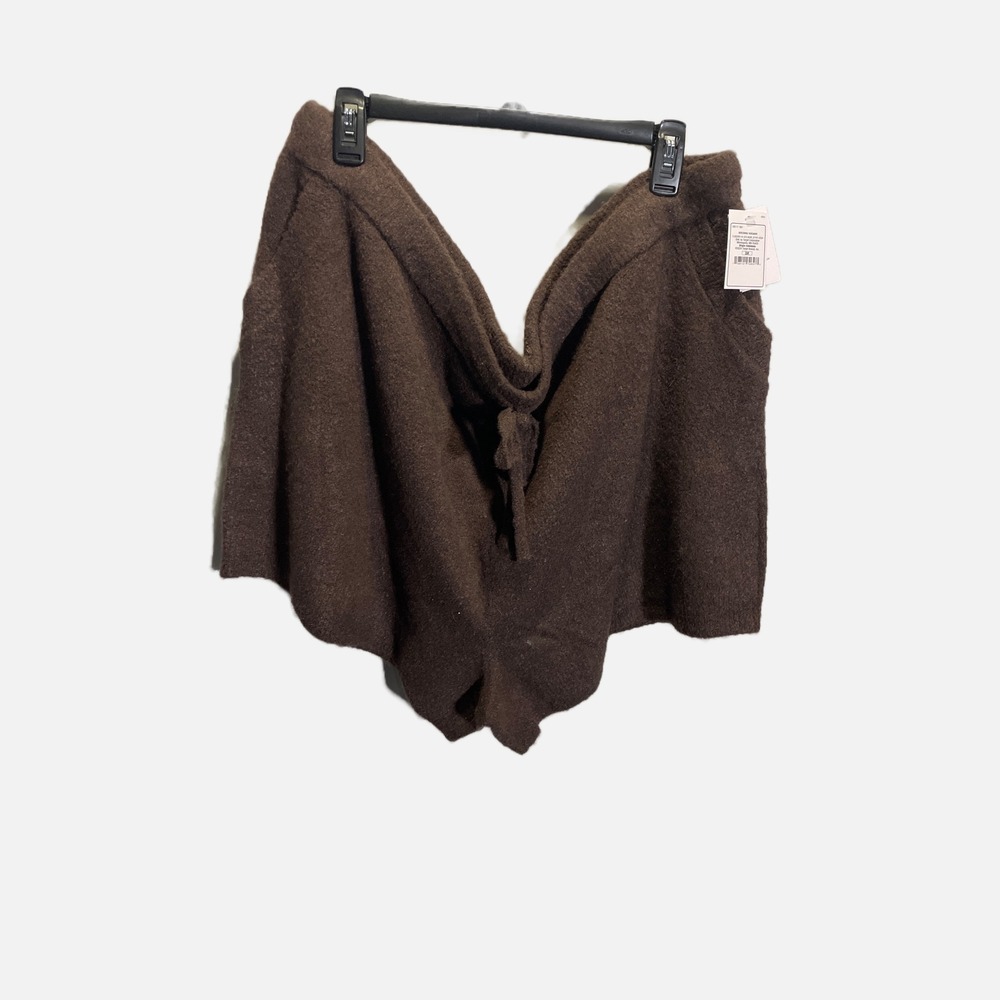 Auden Brown Sweater Knit Shorts Loungewear Sleepwear Plus Size 3X NWT K8G66R